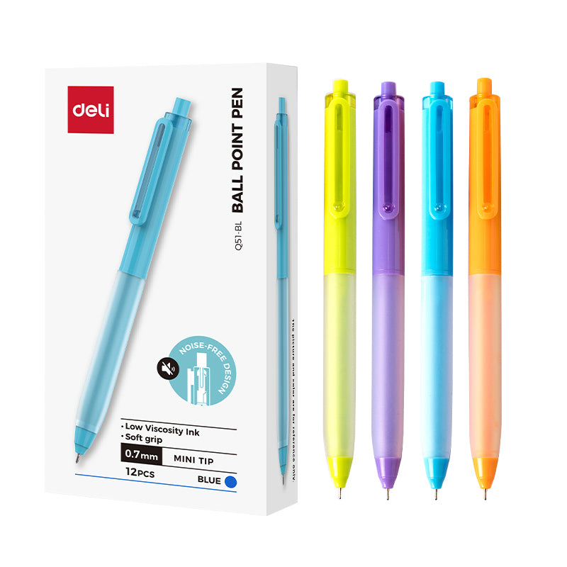 PIX CU MECANISM 0.7MM CORP PASTEL ALBASTRU SOFTGRIP DELI PIX CU MECANISM 0.7MM CORP PASTEL ALBASTRU SOFTGRIP DELI